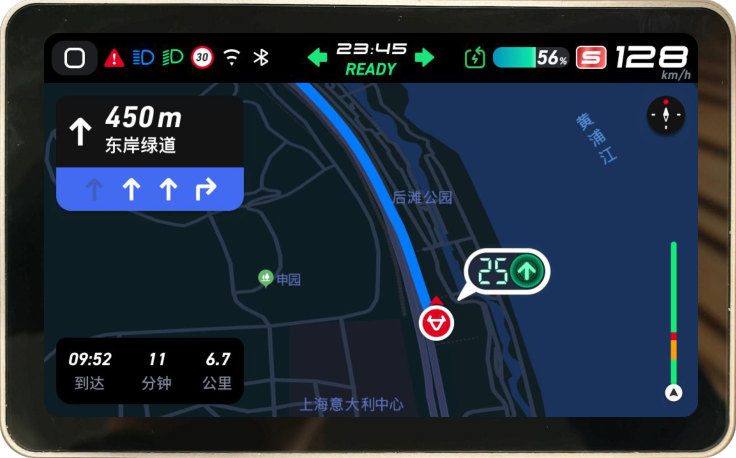 导航投到仪表上
